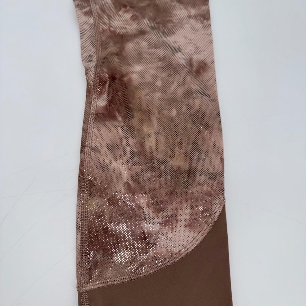 Lululemon Align Pant 25" Scallop Shine Bronze Wash Metallic Rose Gold Size 6 - Picture 3 of 4